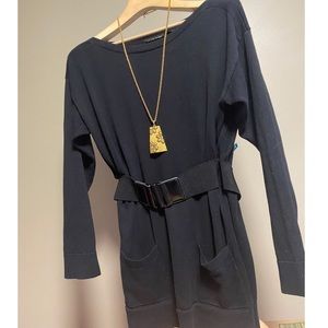 Jeanne Pierre Black Oversized Cotton Sweater Size L